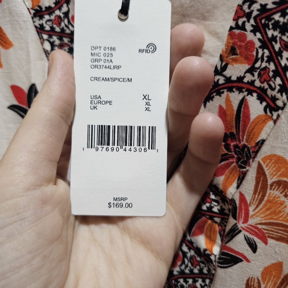 A Loves A Maxi Dress NWT – Floral Neutral Boho Tiered - Picture 5 of 5